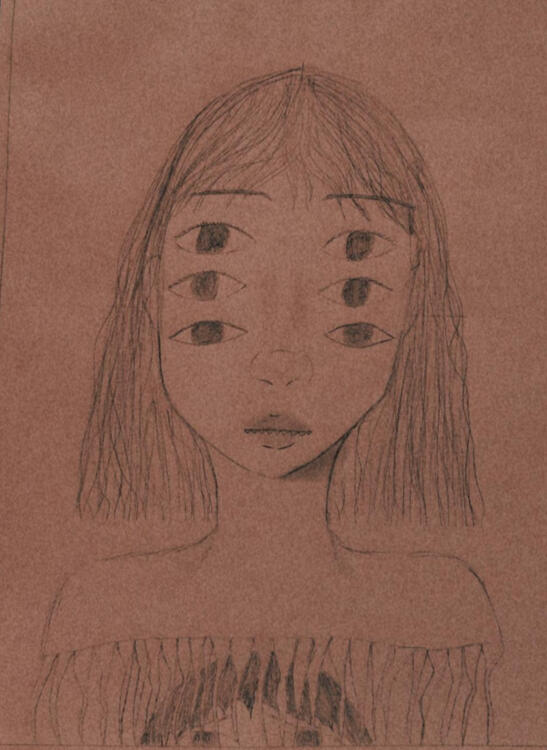 this drawing was a school work, i fell in love